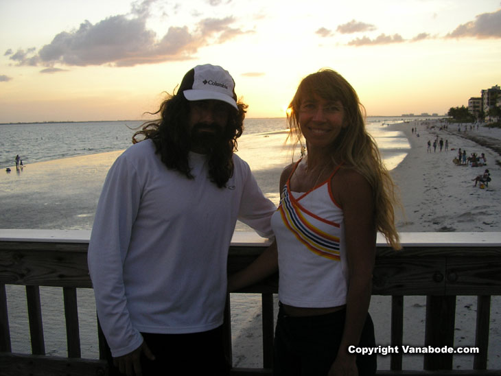 fort myers beach pier sunset picture