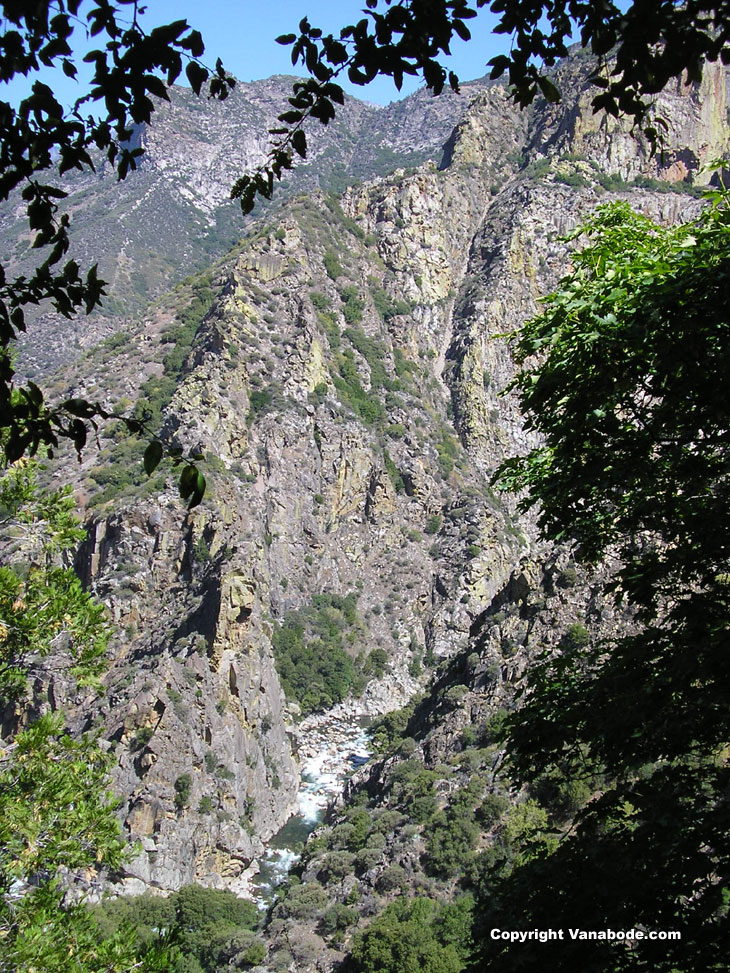 Picture taken from road while driving through Kings Canyon National Park