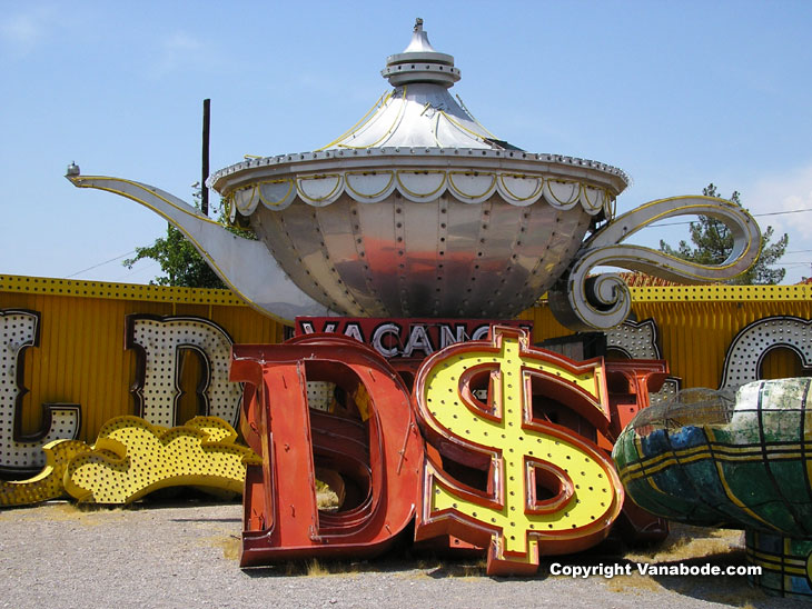 genie lamp at las vegas graveyard picture